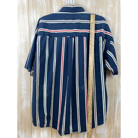 Vintage Chaps Ralph Lauren Men's Size XL Striped Short Sleeve Button Down *READ - Picture 9 of 11
